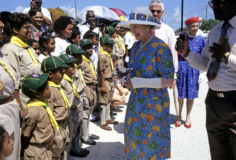 The Queen says hellow with the scouts